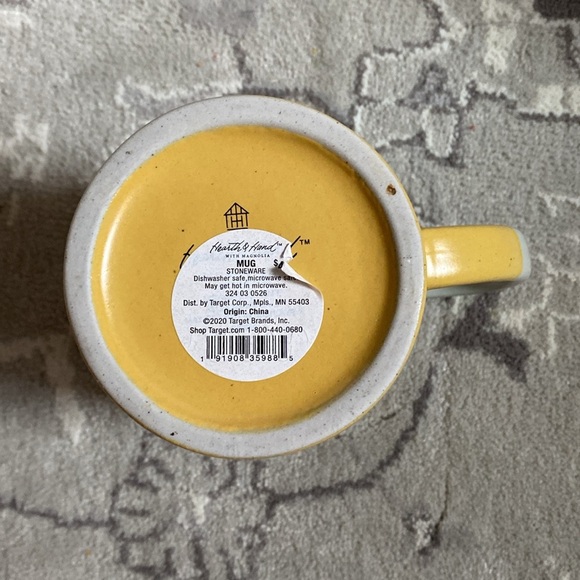 Hearth & Hand Speckled Yellow and Gray Ceramic Mug - Picture 3 of 7